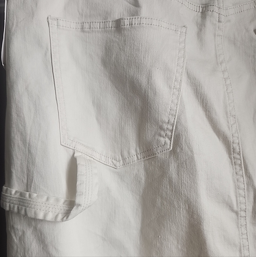 High Waisted Cargo Maxi Skirt Off-White Plus Size 16–18 Stretch Pockets NWT - Picture 6 of 10